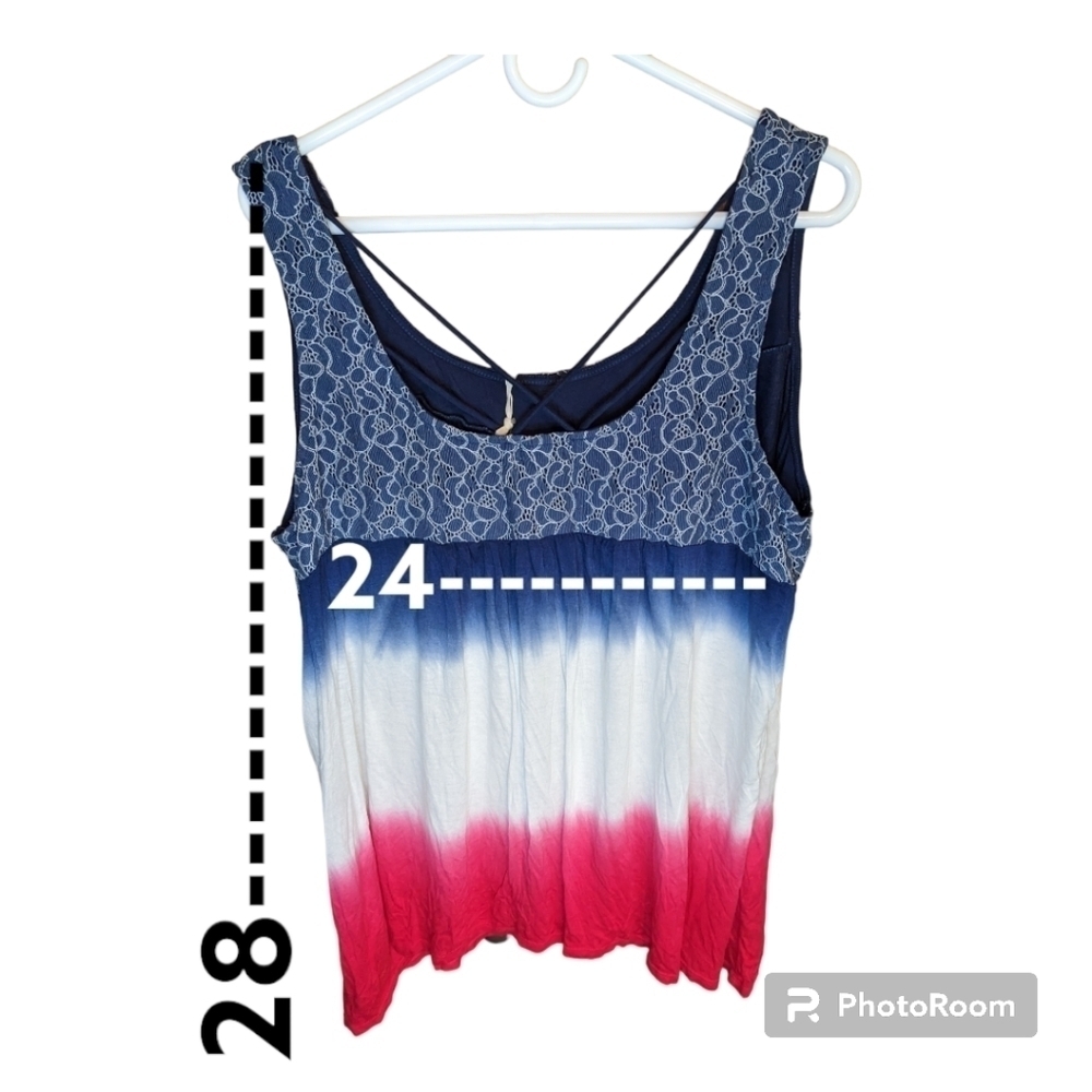 4th of July WORLD UNITY TANK Patriotic Boho Tank Top NWT - Picture 8 of 11